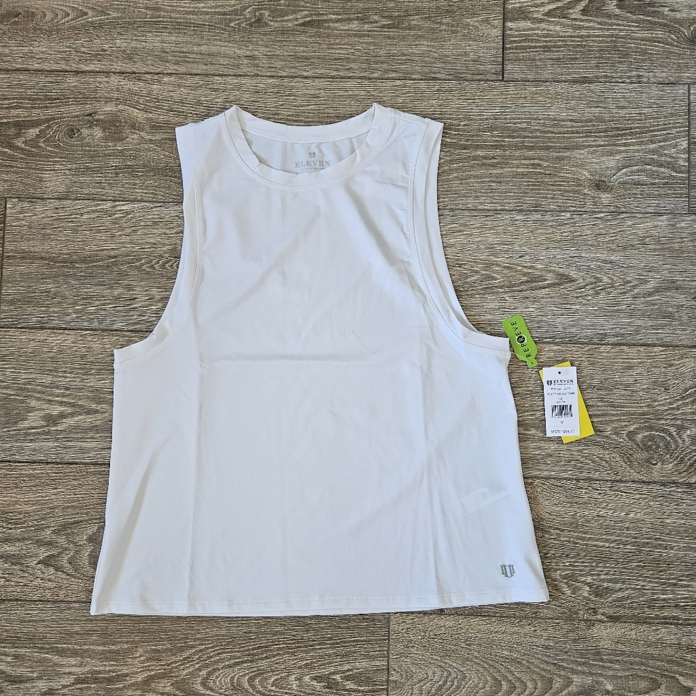 Eleven By Venus Williams Peace Maker Tennis Workout Tank Top White